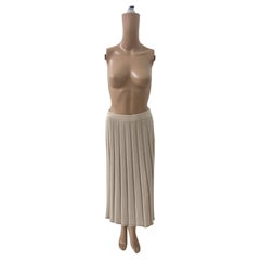 Falconeri Black Pleated Skirt with Copper Lamé – Virgin Wool – Made in Italy – S