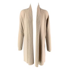 FALCONERI Size S Oatmeal Ribebd Cashmere Shawl Collar Cardigan