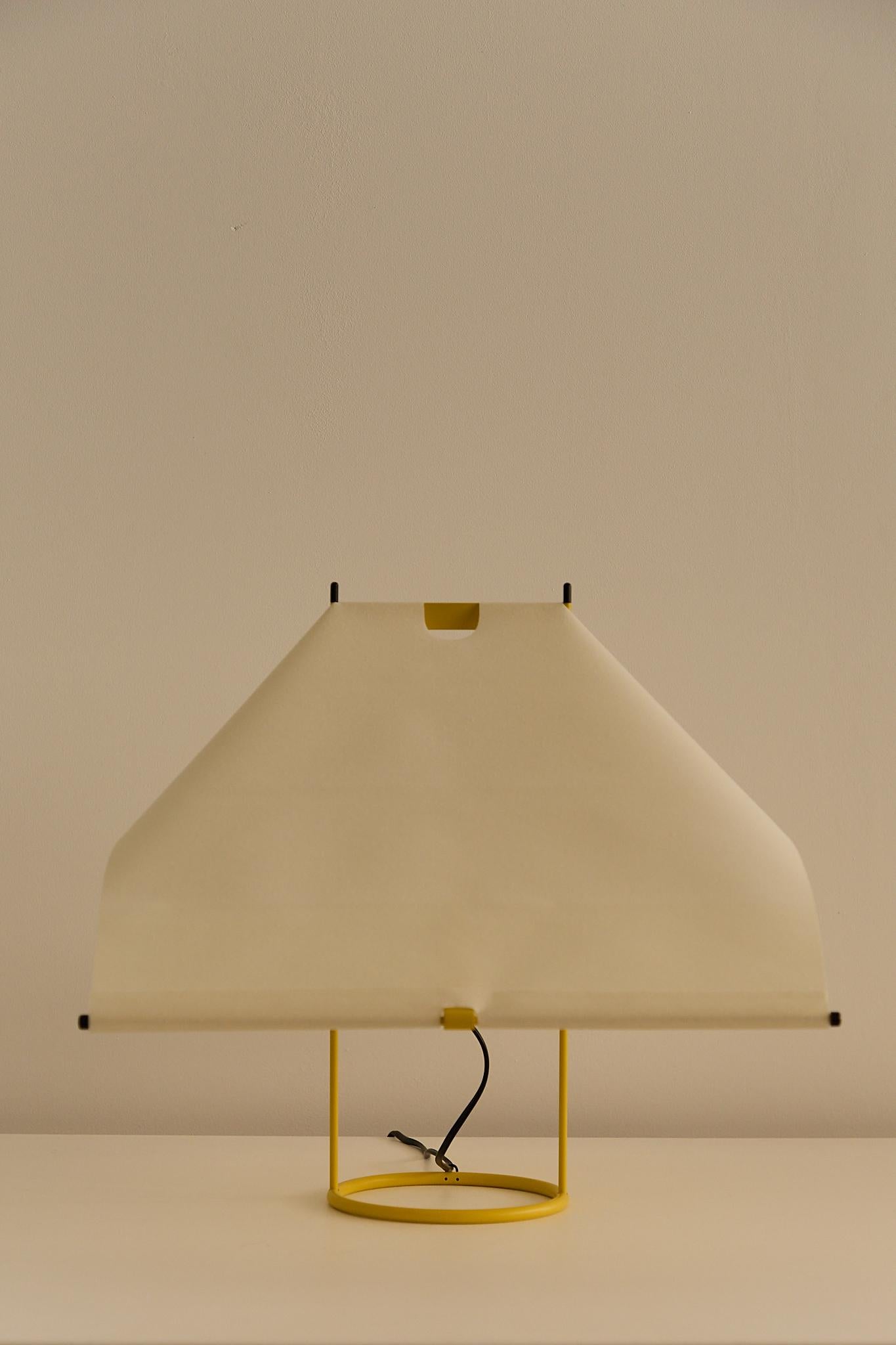 Pair of sculptural lamps designed by Piero De Martini for Arteluce, 1980s. Inspired by the silhouette of a butterfly in flight. Deadstock, complete with original boxes and documentation. Each features a single E27 socket (max 40W). Two available,