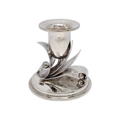 Falick Novick Arts & Crafts Sterling Silver Candlestick Holder #21306
