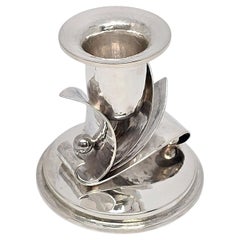 Falick Novick Arts & Crafts Sterling Silver Candlestick Holder #21306