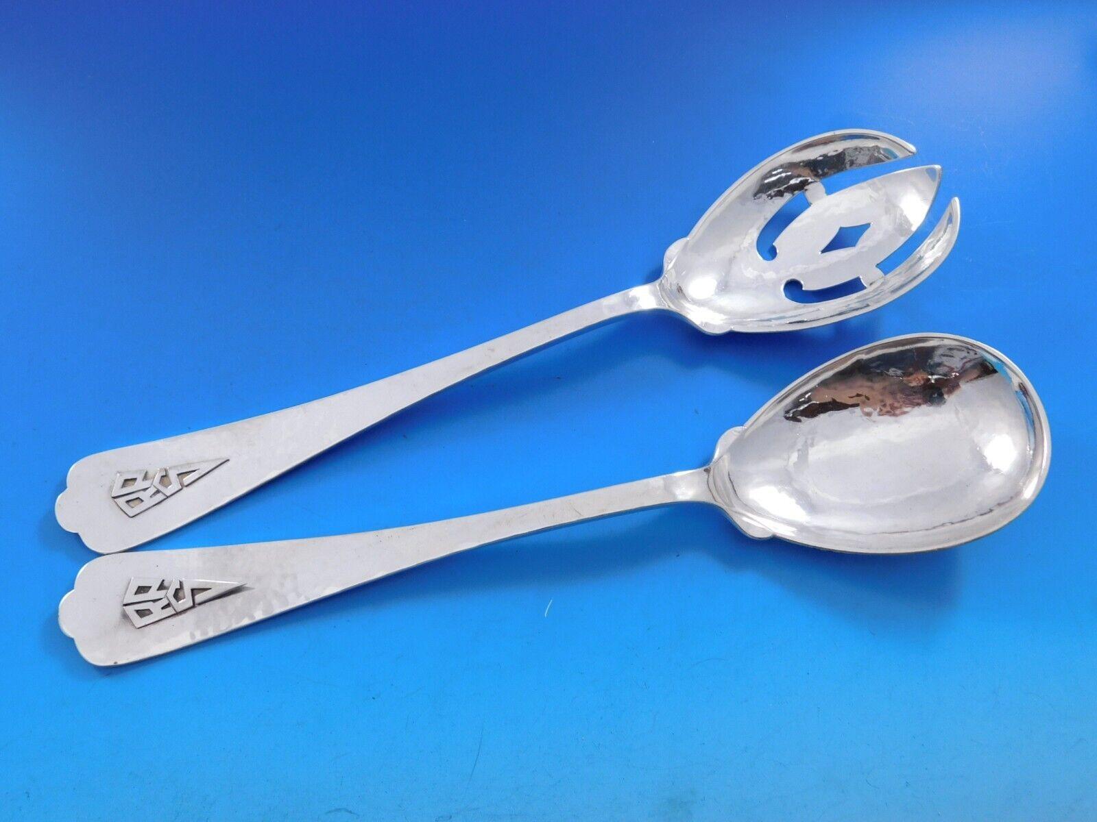 Falick Novick Juego de cubiertos de plata de ley Chicago 111 piezas Arts & Crafts Chicago en venta 1
