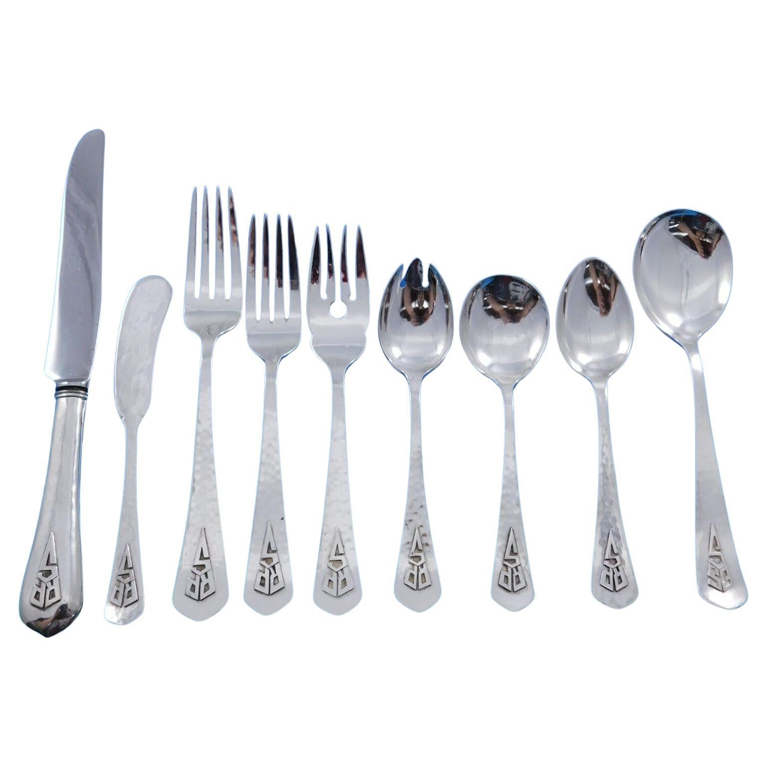 Falick Novick Juego de cubiertos de plata de ley Chicago 111 piezas Arts & Crafts Chicago