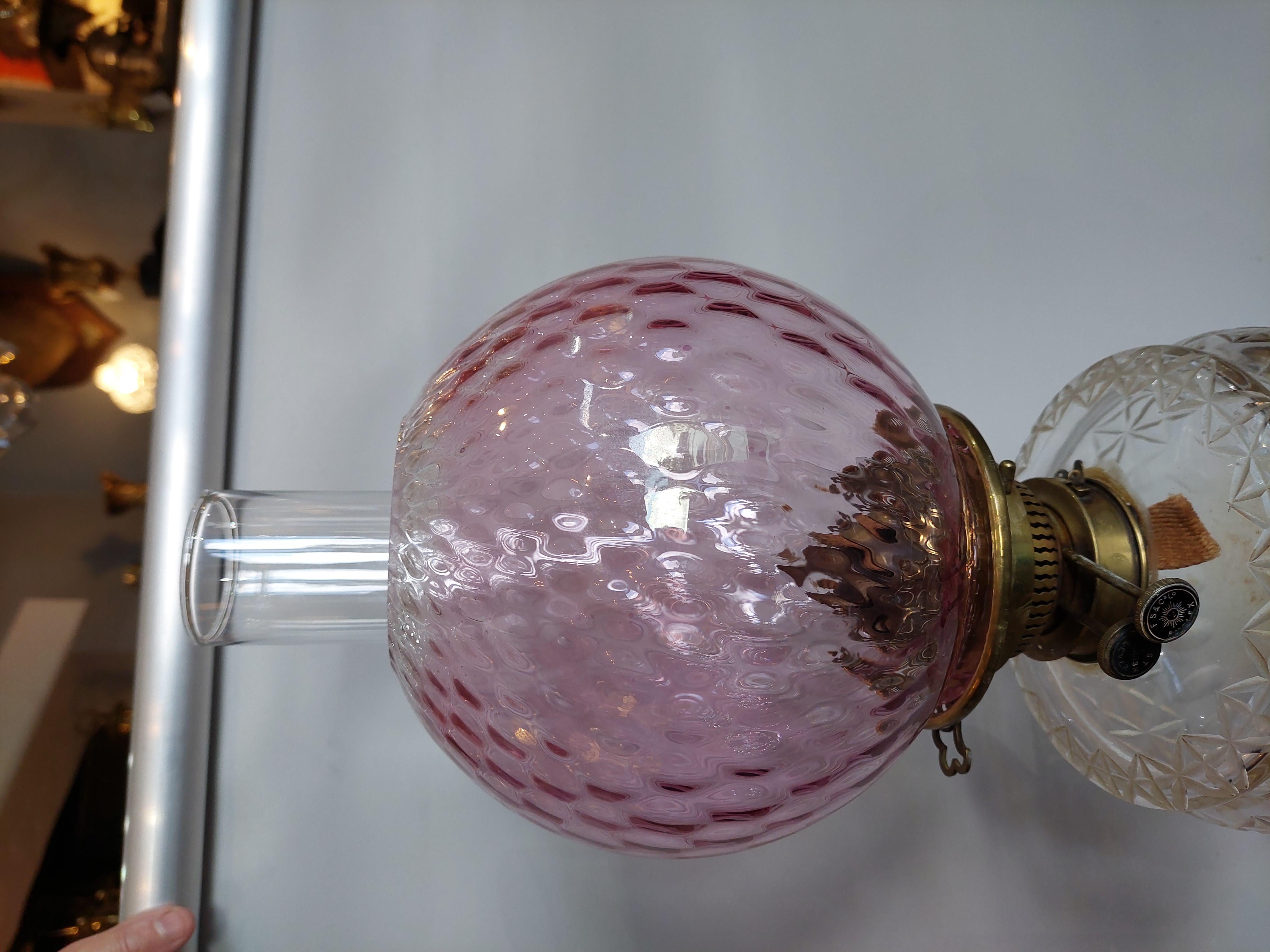 English Falk Stadelmann & Co Ltd, Late19thC Oil Lamp For Sale