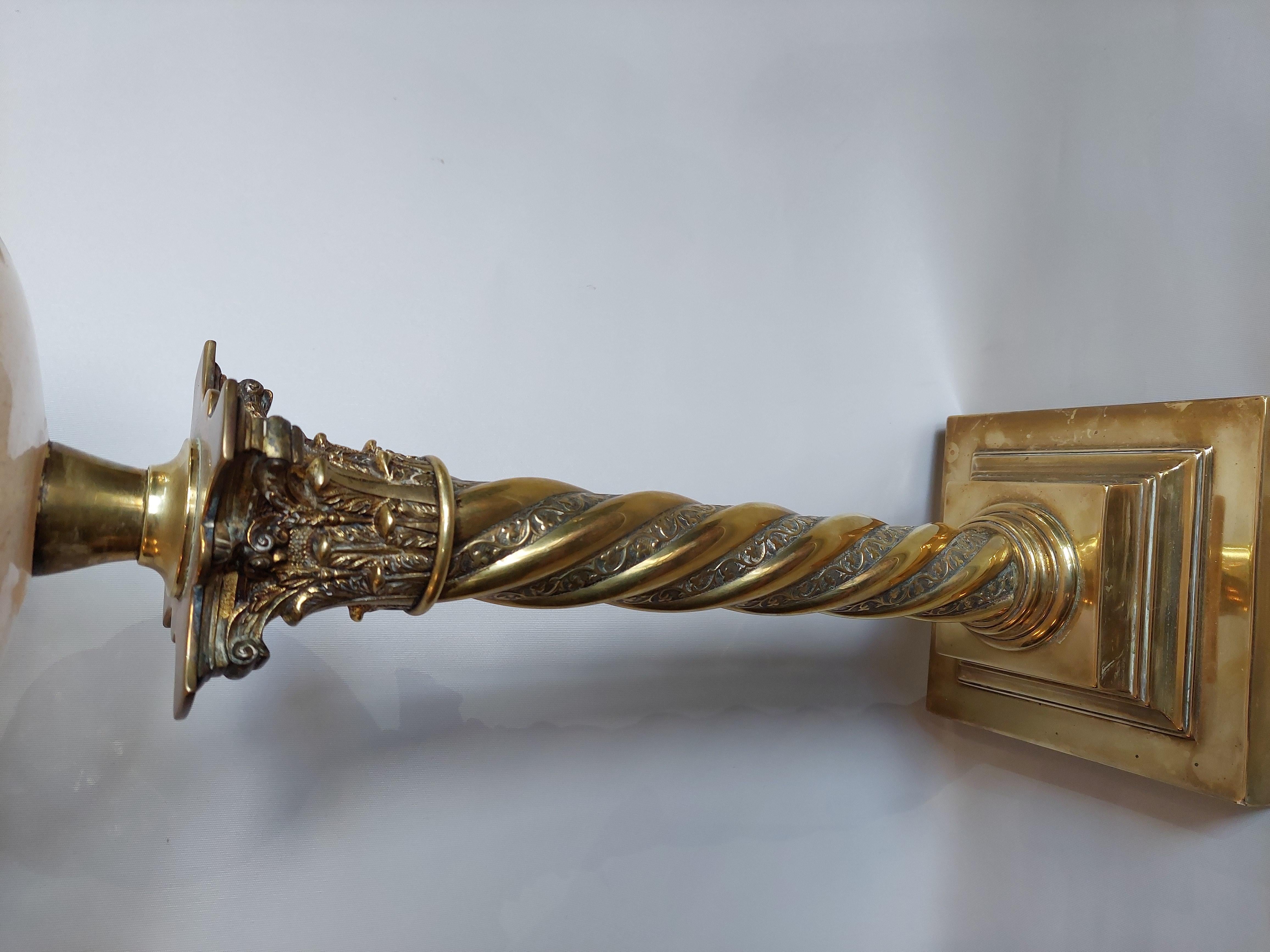 Brass Falk Stadelmann & Co Ltd, Late19thC Oil Lamp For Sale