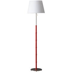 Falkenberg Belysning, Functionalist Floor Lamp, Steel, Painted wood, 1950s