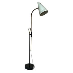 Falkenberg Brass Floor Lamp Adjustable in Height Sweden 1960's