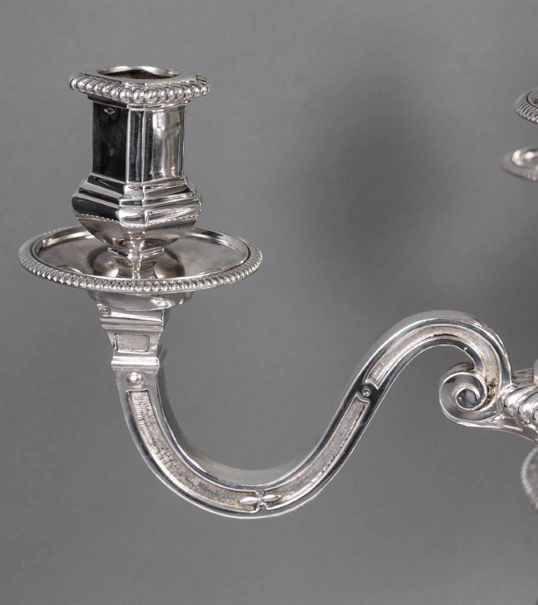 Falkenberg - Pair Of 20th Century Solid Silver Candelabras For Sale 4