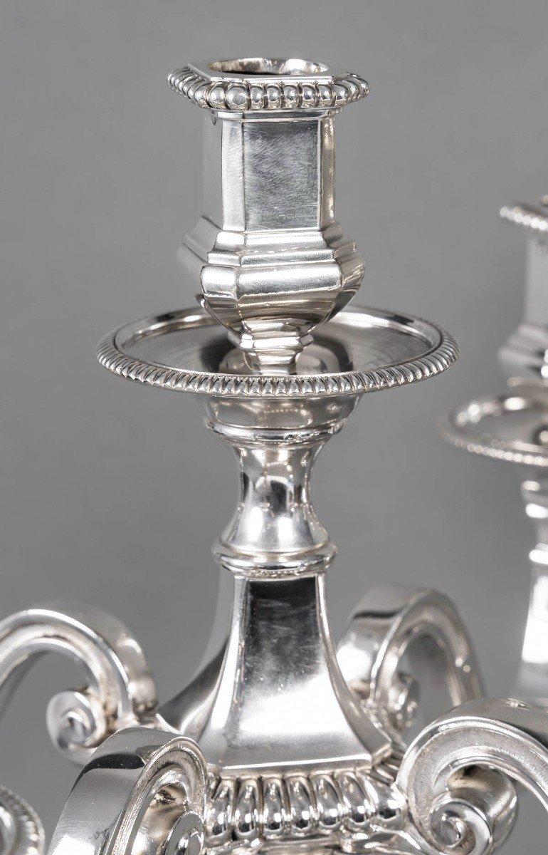 Falkenberg - Pair Of 20th Century Solid Silver Candelabras For Sale 2