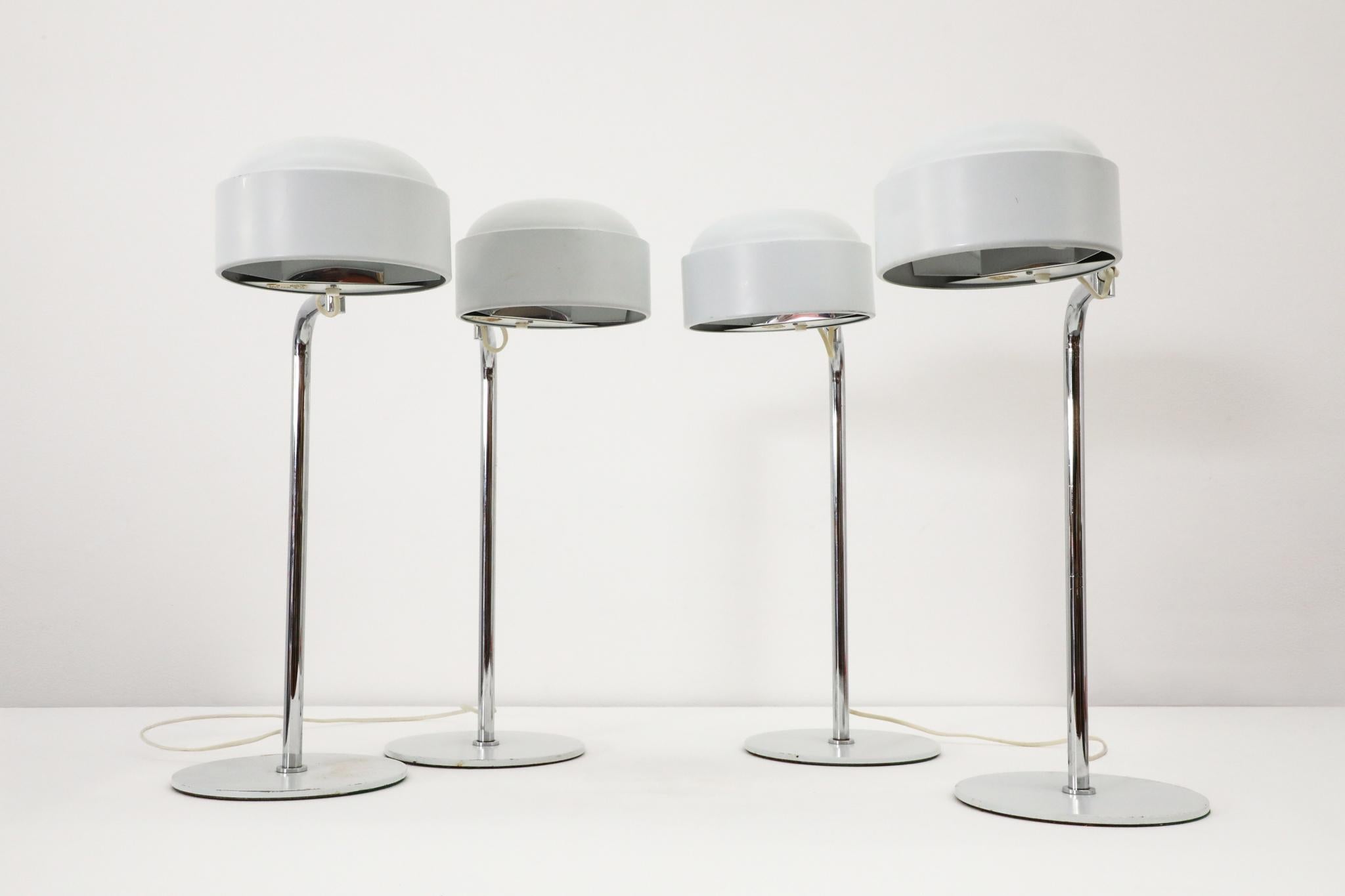 Mid-Century Modern Falkenbergs Belysning Articulating Table Lamps with Chrome Stem For Sale