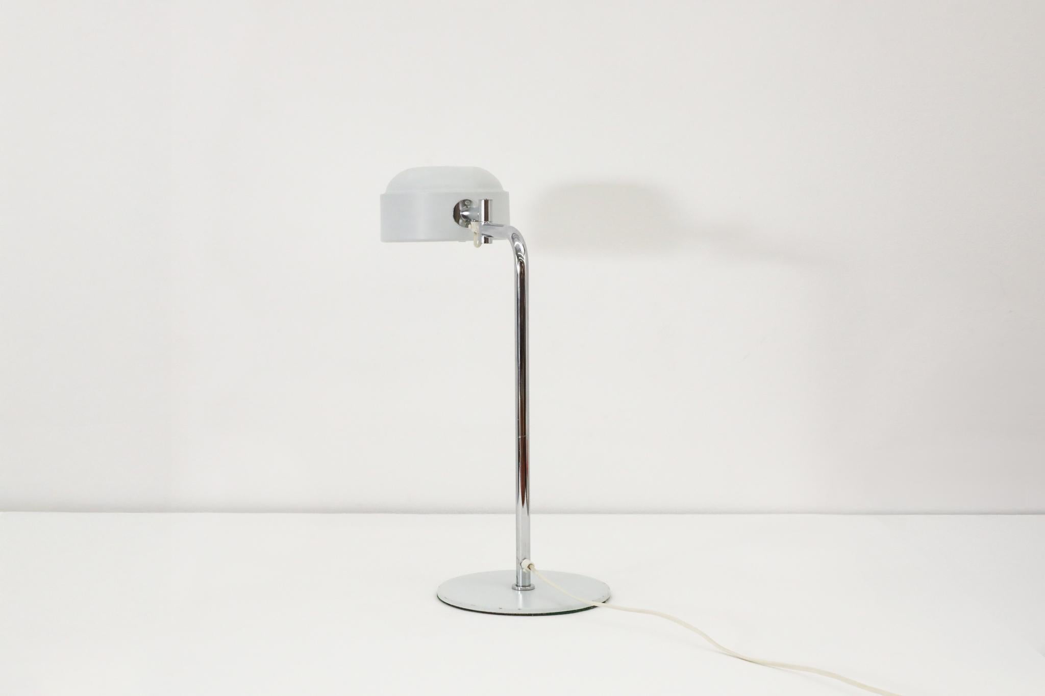 Falkenbergs Belysning Articulating Table Lamps with Chrome Stem In Good Condition For Sale In Los Angeles, CA