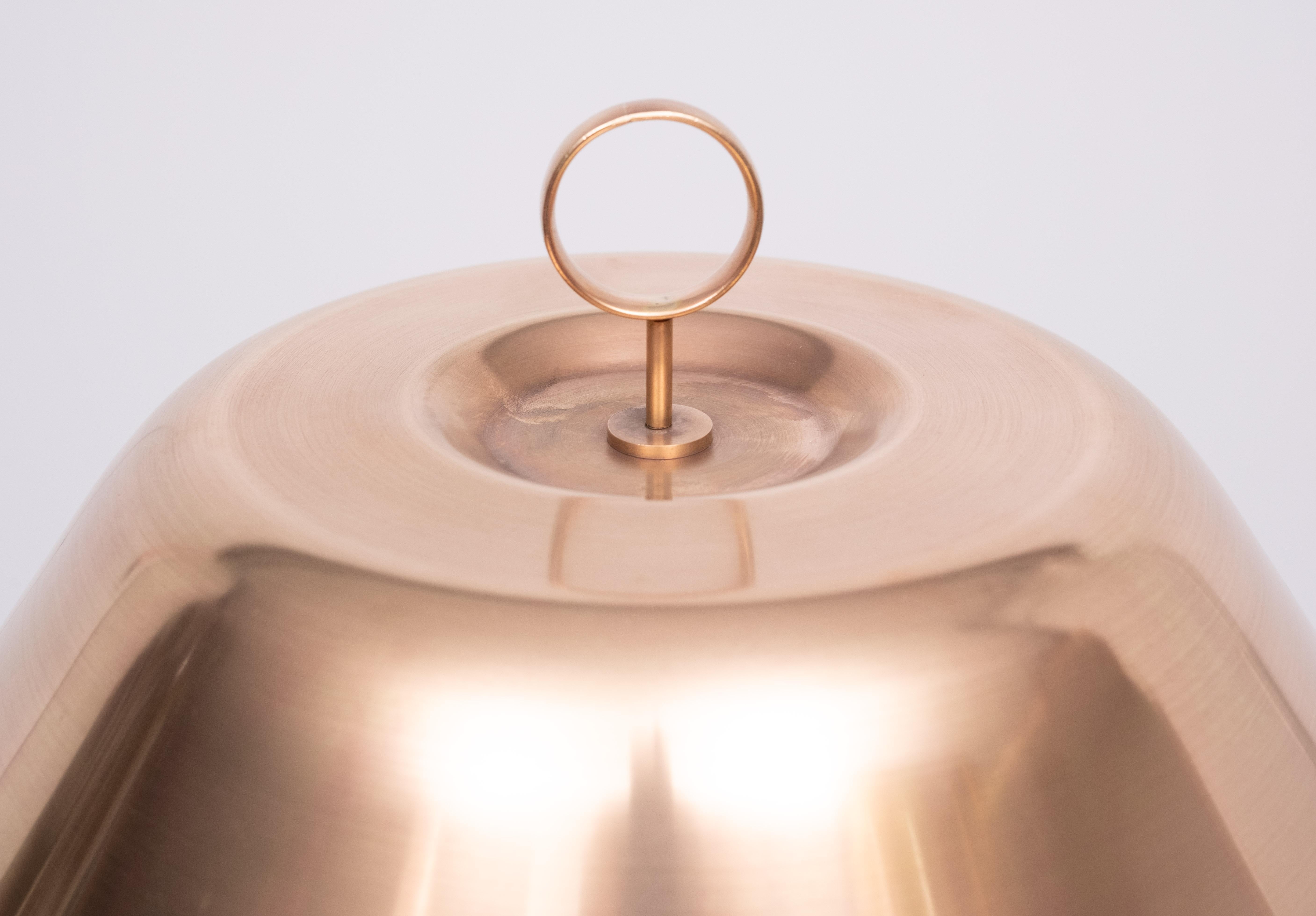 Falkenbergs Belysning  Brass and Leather table lamp  Sweden 1960s en vente 1