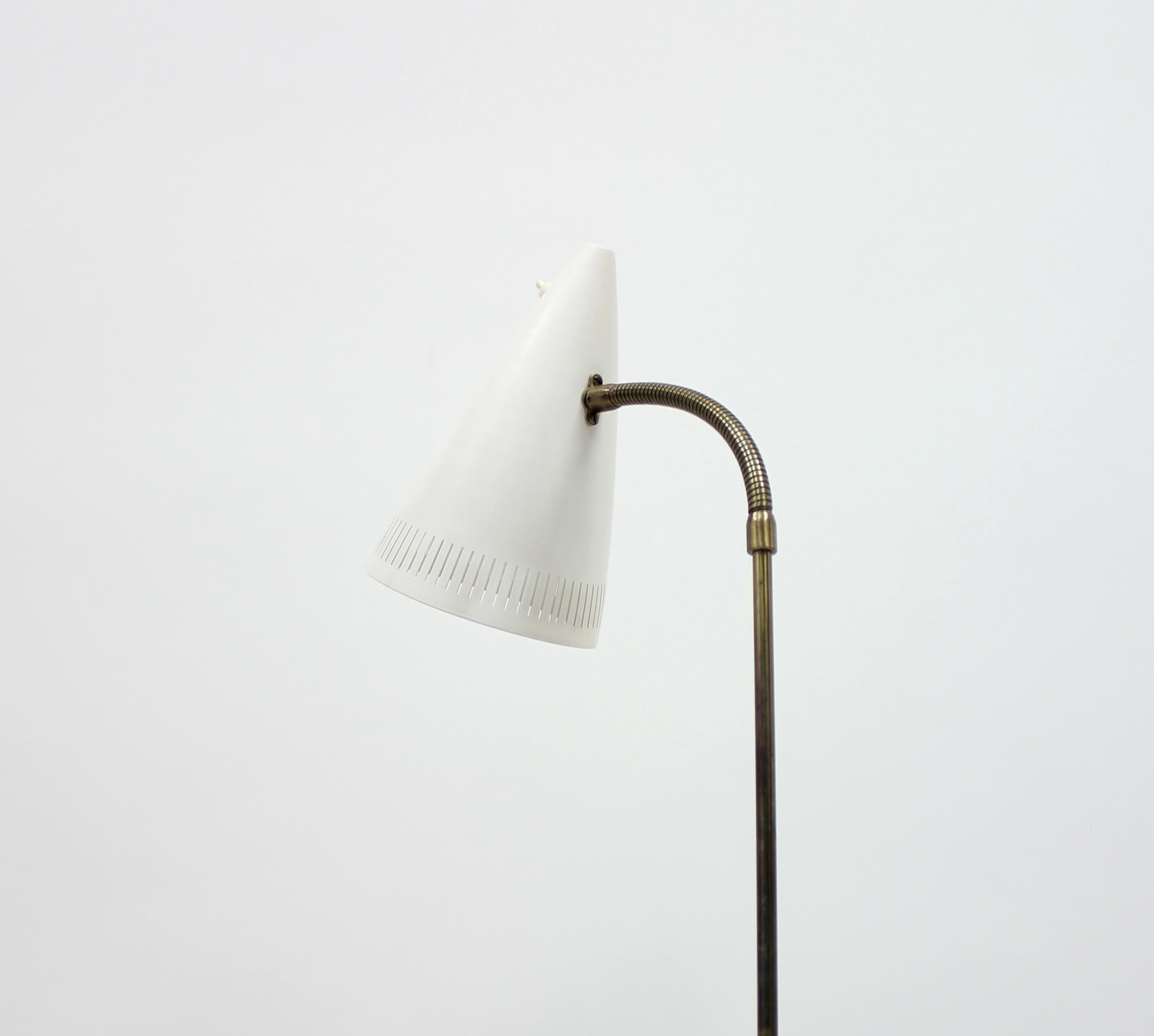 Falkenbergs Belysning, Brass and Metal Floor Lamp, 1950s 1