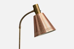 Falkenbergs Belysning, Floor Lamp, Brass, Metal, Sweden, 1960s