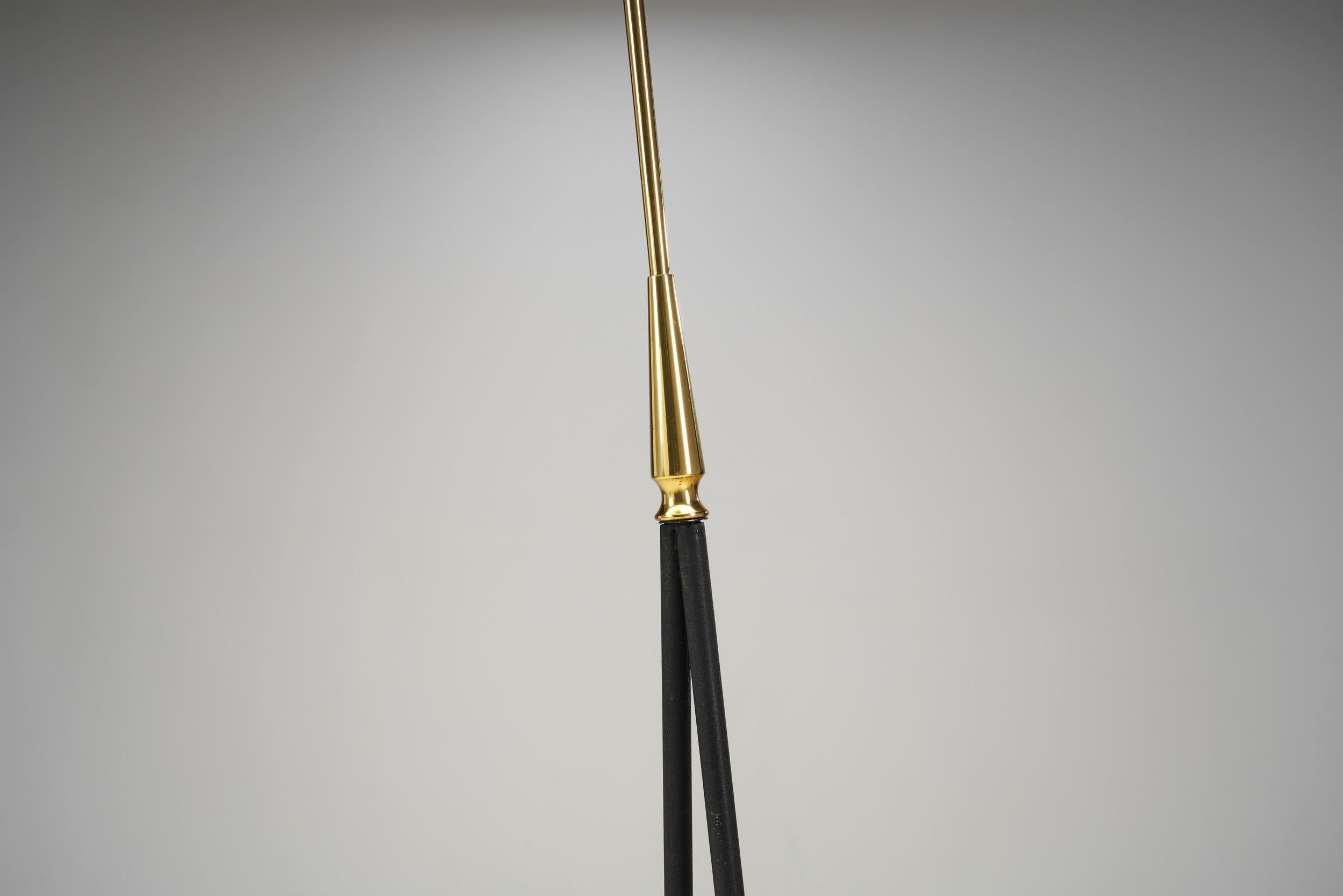 Falkenbergs Belysning Floor Lamp with Adjustable Shade, Sweden 1950s 10