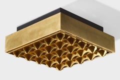 Falkenbergs Belysning, Flush Mount, Brass, Metal, Sweden, 1960s