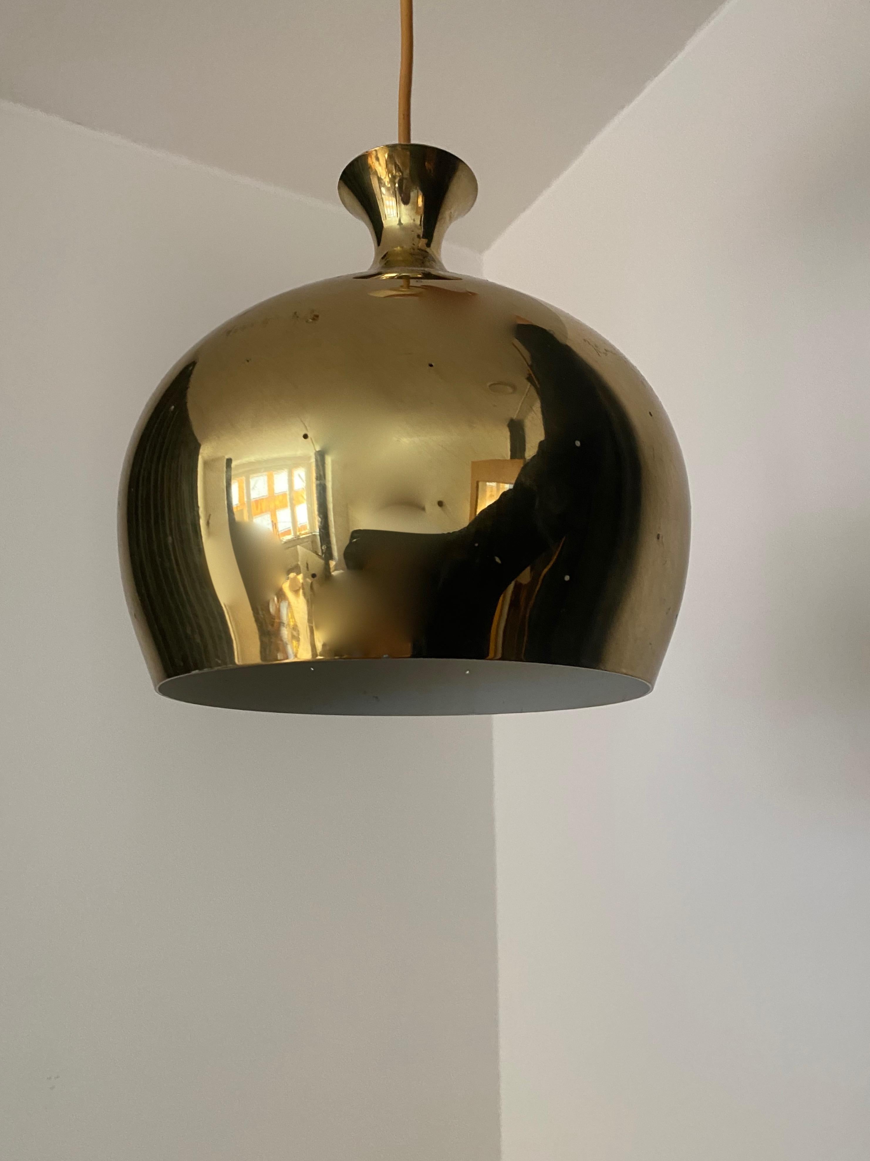 A pendant lamp. Designed and produced by Falkenbergs Belysning, Sweden, 1960s. 

Adjustable drop. Plastic cup. Stated dimensions are of pendant excluding drop.