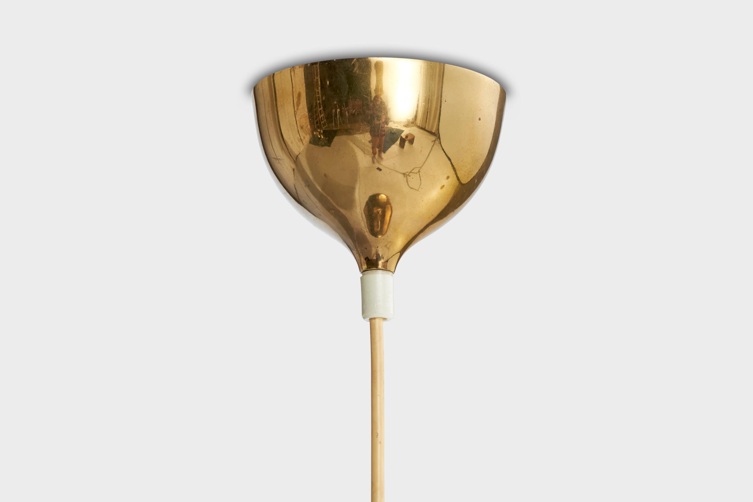 Falkenbergs Belysning, Lampada a sospensione, Ottone, Svezia, anni '60 in vendita 4