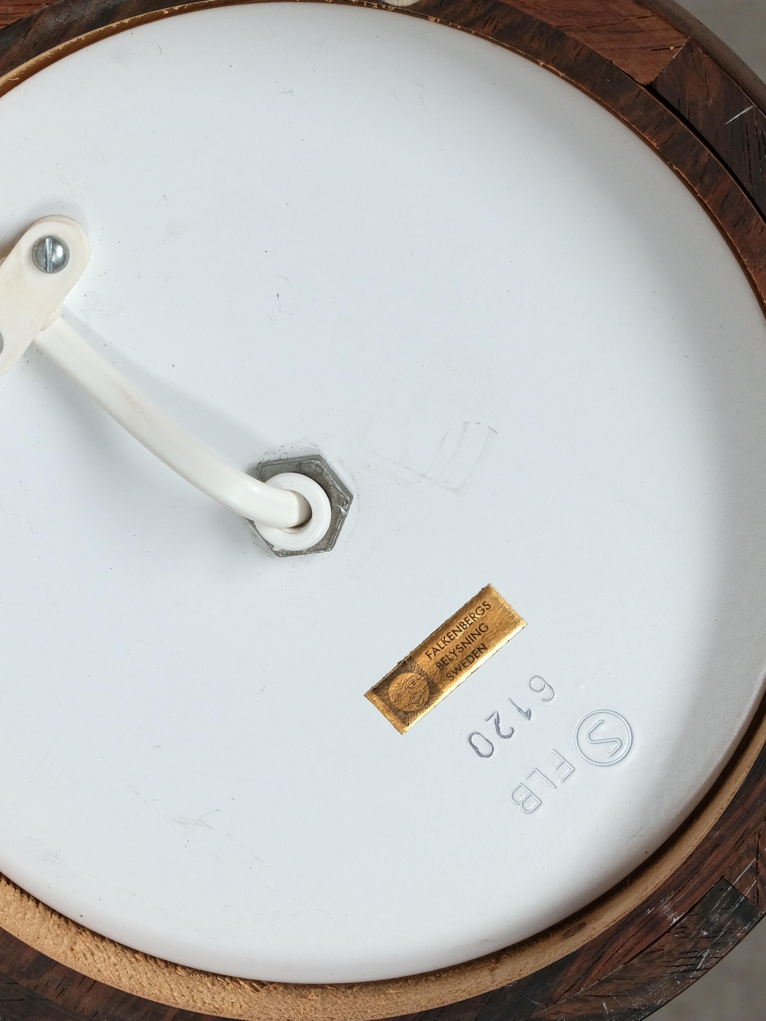 Lampe de table en bois de rose Falkenbergs Belysning, Model No 6120, Suède, années 1950 en vente 5