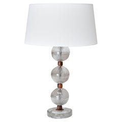 Lampada da tavolo Falkenbergs Belysning in vetro, palissandro, Svezia, anni '50