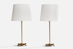 Falkenbergs Belysning, Lámparas de mesa, Latón, Suecia, Años 60