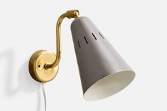 Falkenbergs Belysning, Wall Light, Brass, Metal, Sweden, 1960s