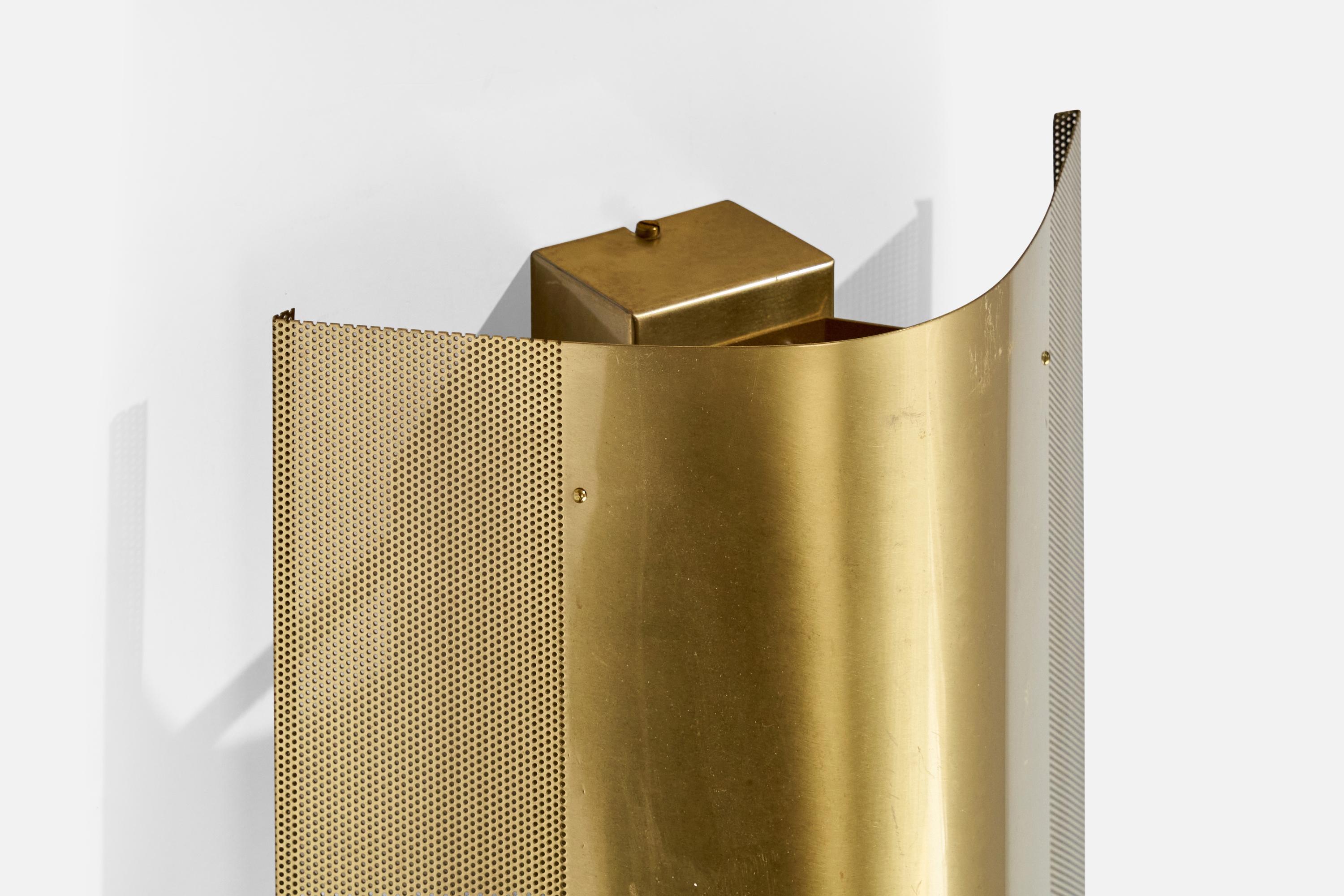Falkenbergs Belysning, Wall Lights, Brass, Sweden, 1980s For Sale 5