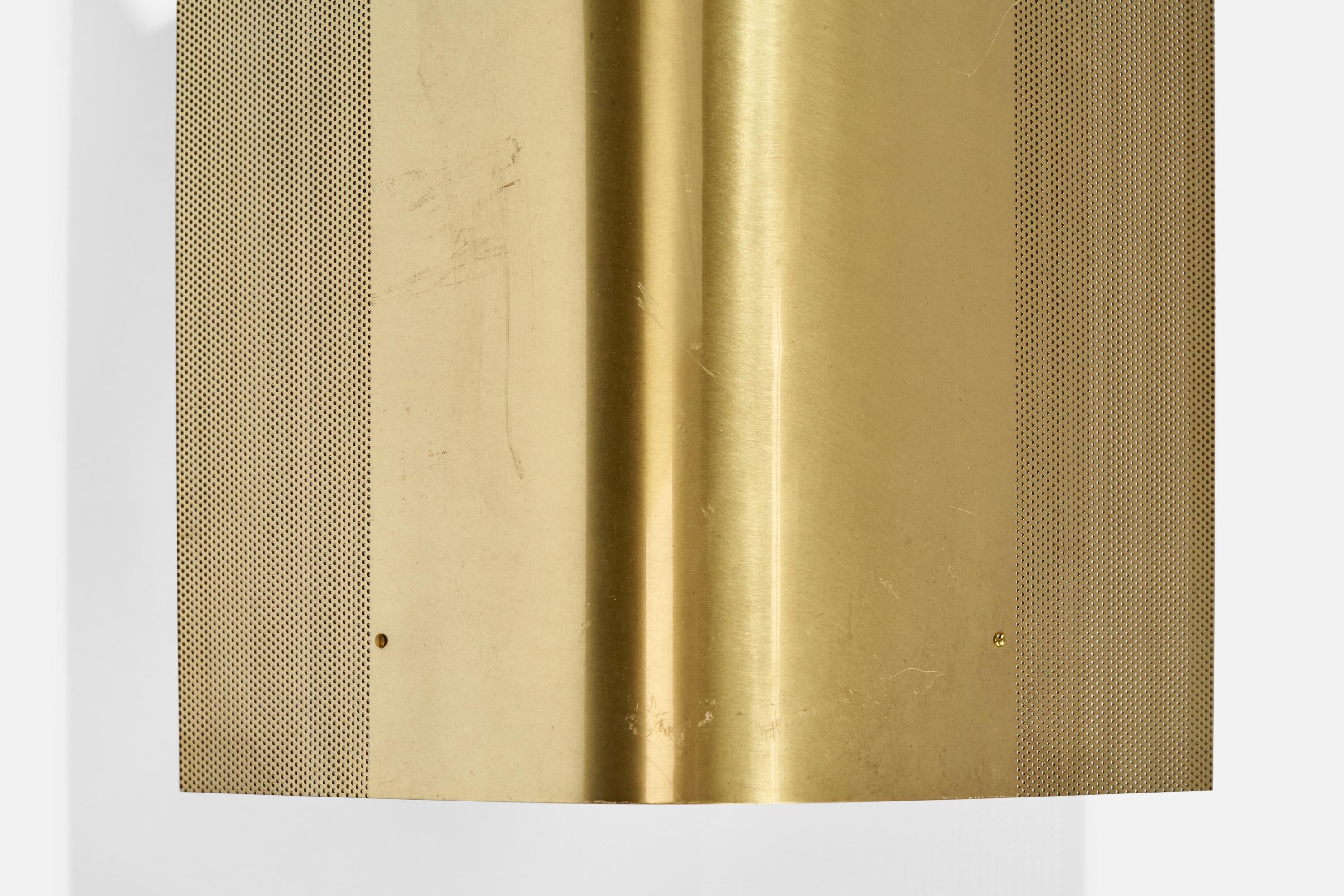 Falkenbergs Belysning, Wall Lights, Brass, Sweden, 1980s In Good Condition For Sale In High Point, NC
