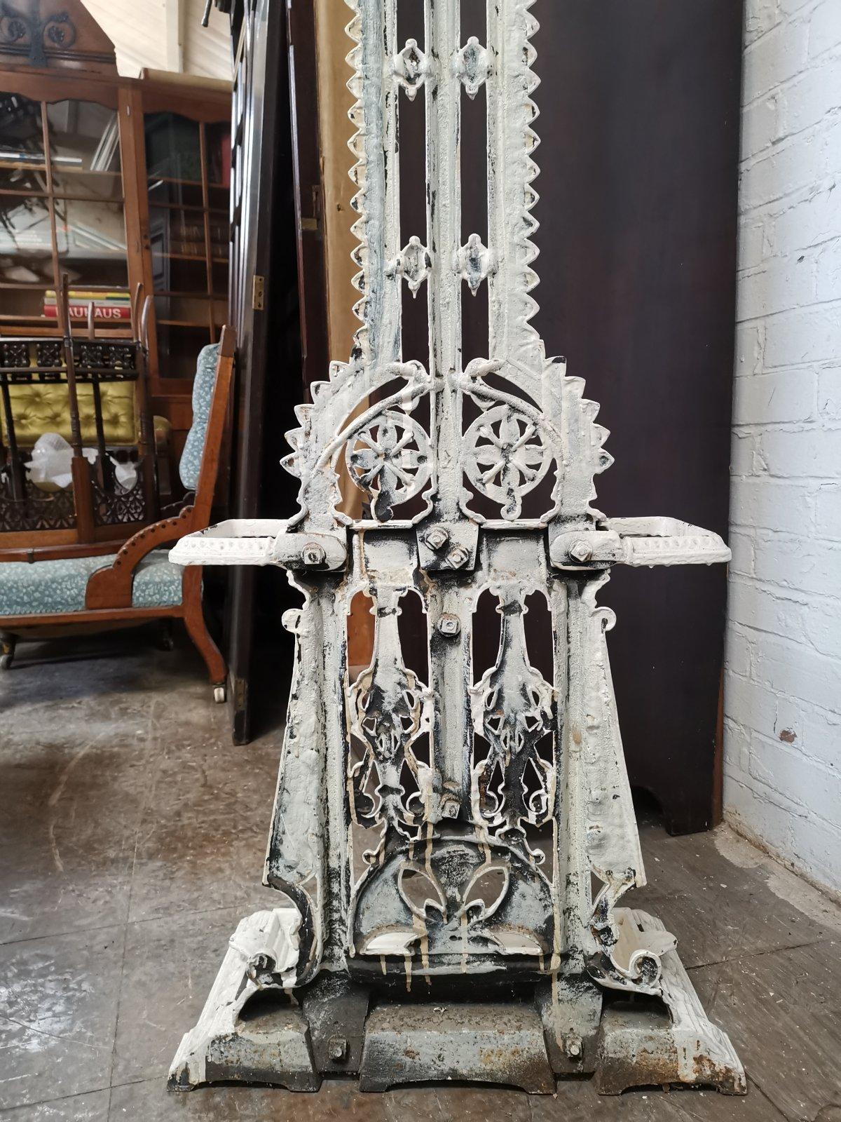 Falkirk, Style of Dr C Dresser, Aesthetic Movement Painted Cast Iron Stick Stand For Sale 14