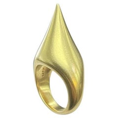Falko Marx Forged Gold Cone Ring, Germany, 1975