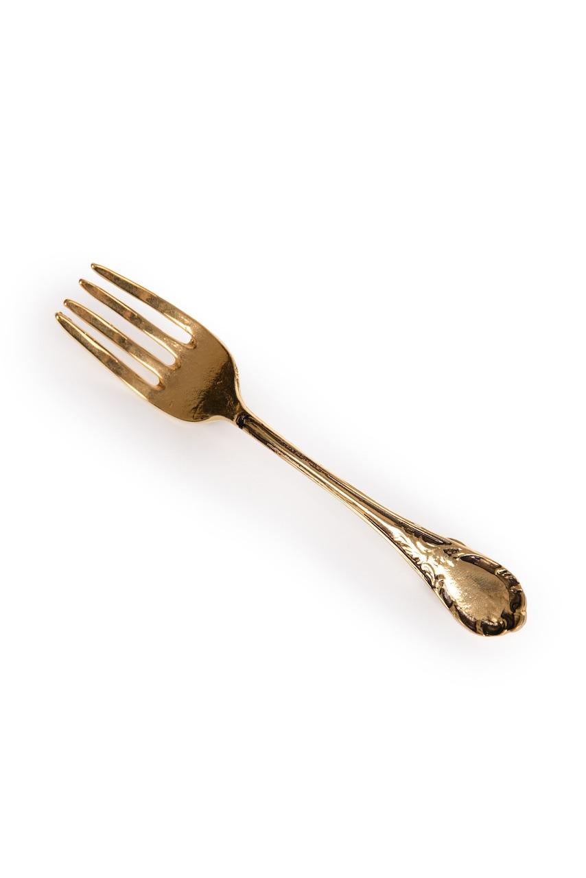 moschino fork brooch