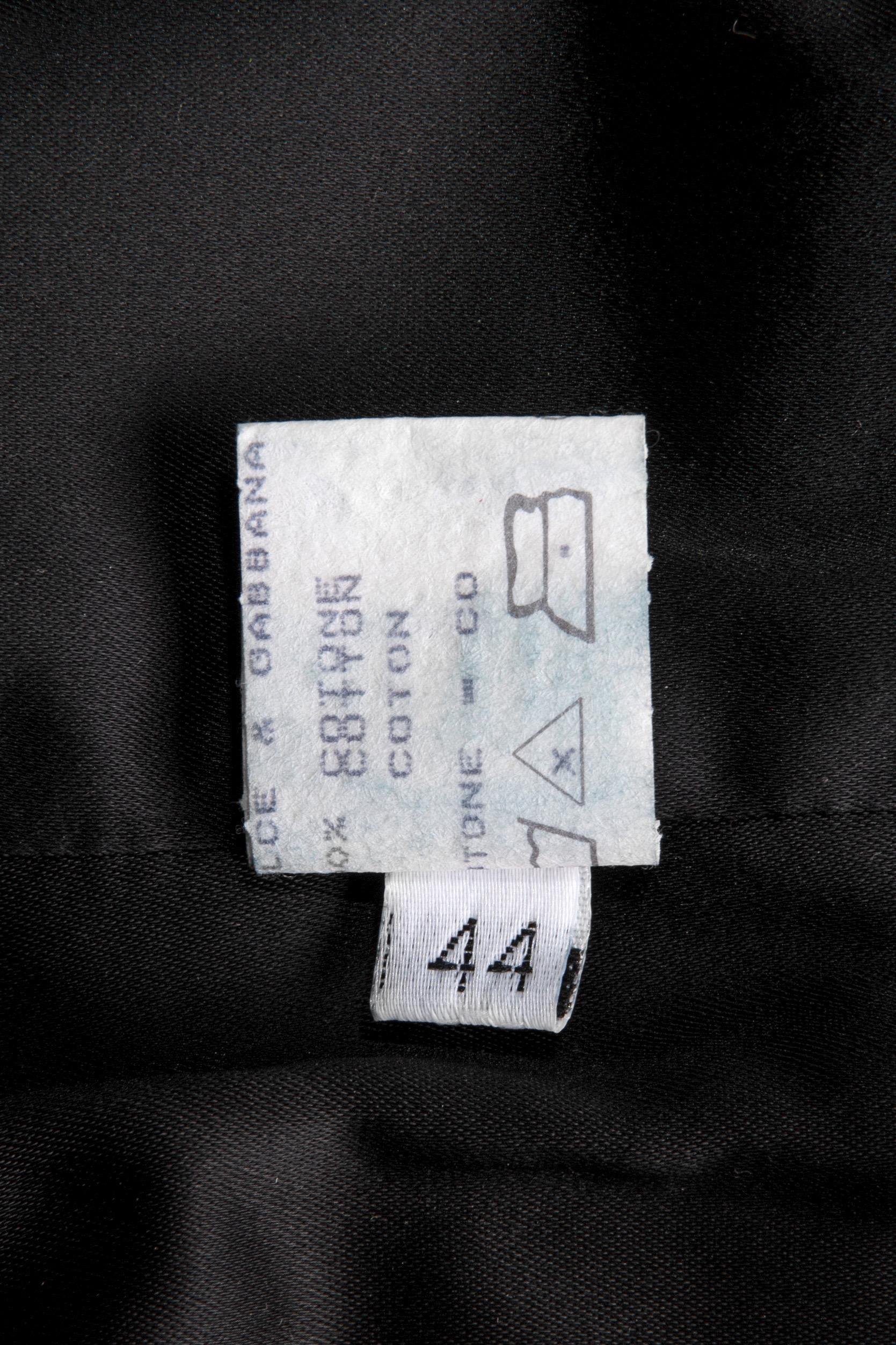 Fall 1992 Documented DOLCE & GABBANA Black Mirror & Tassel Appliqué Velvet Vest For Sale 6