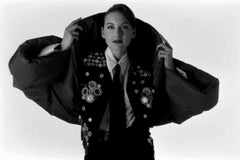 Fall 1992 Documented DOLCE & GABBANA Black Mirror & Tassel Appliqué Velvet Vest