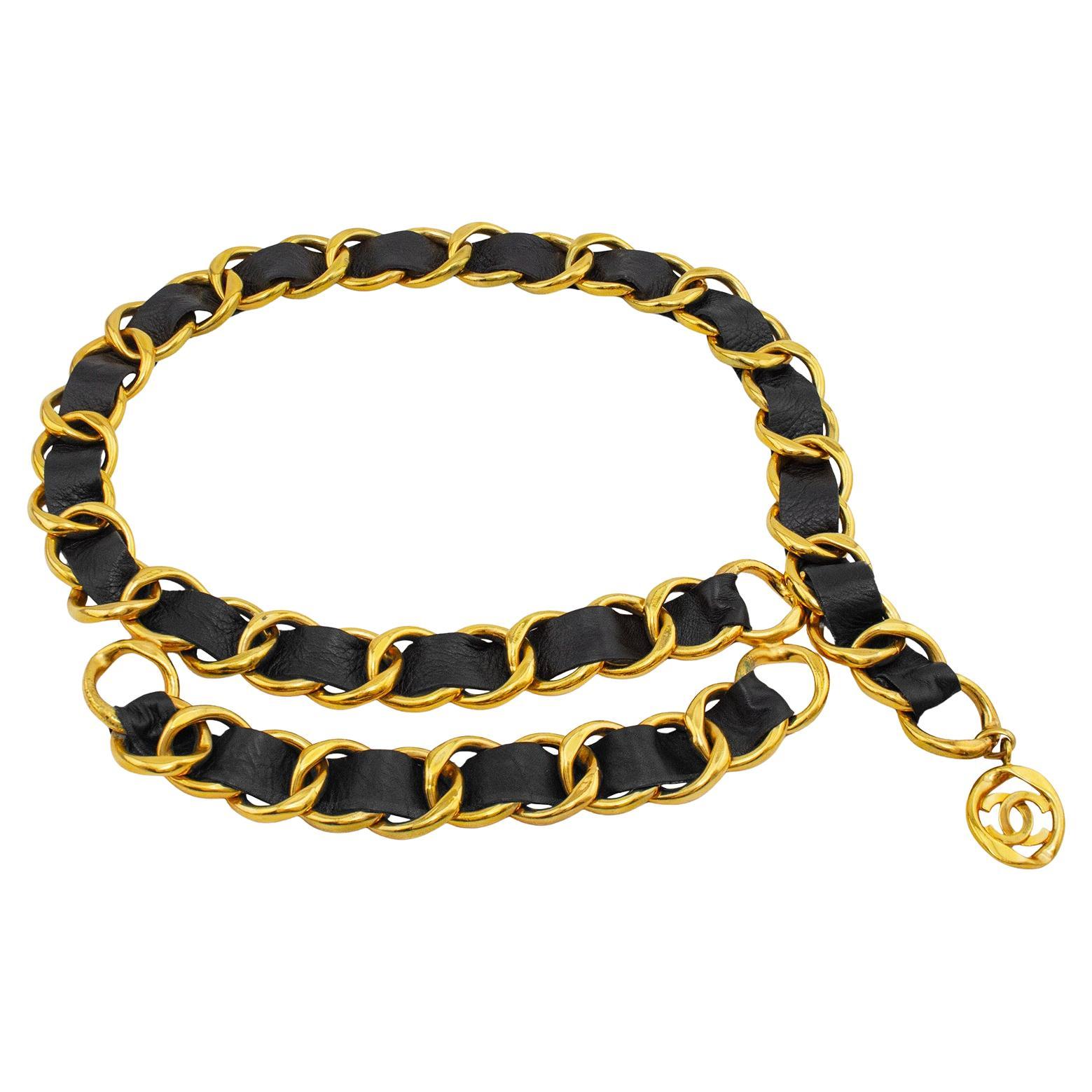 Fall 1993 Chanel Chunky Chain Link Belt For Sale