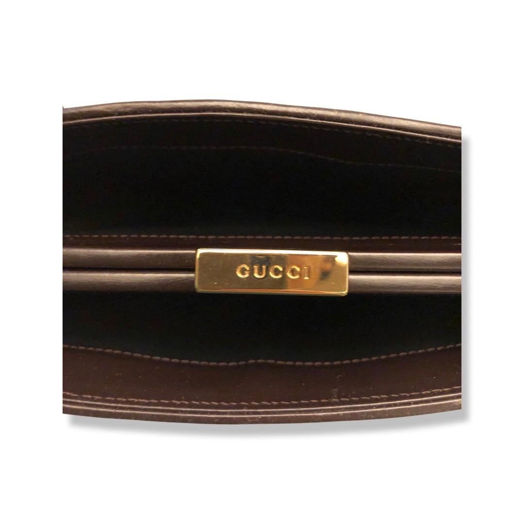 Black Fall 1996 Gucci by Tom Ford Brown Pony Fur Calfskin Shoulder Bag