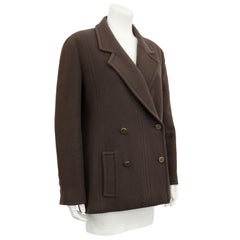Fall 1998 Chanel Brown Wool Double Breasted Blaze