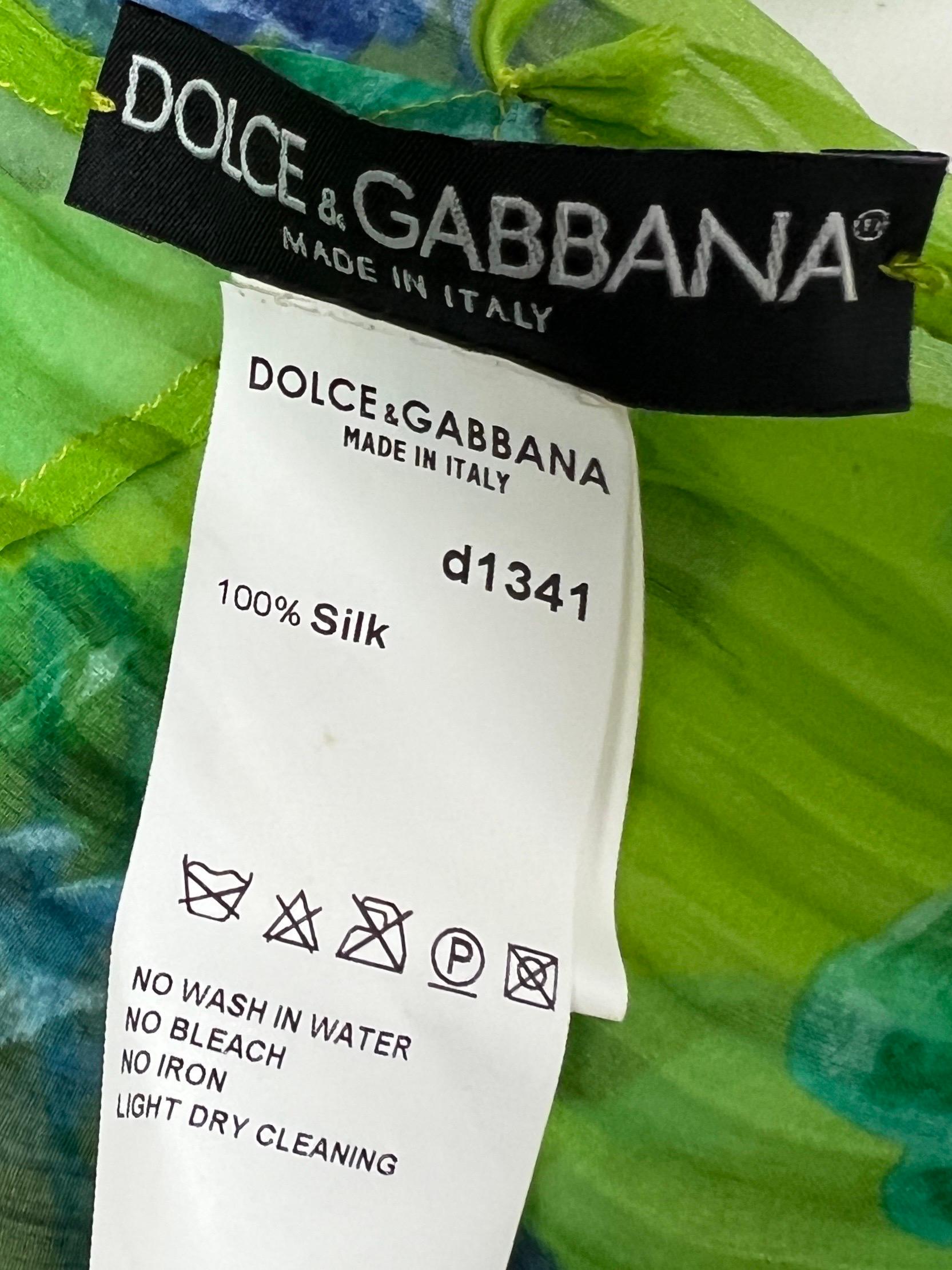 Fall 2000 Dolce & Gabbana Pleated Silk Dress For Sale 3