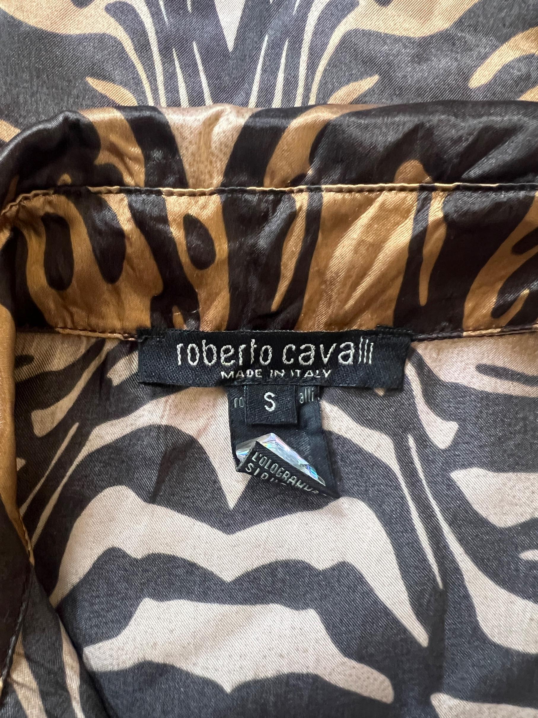 Women's Fall 2000 Roberto Cavalli Tiger Print Shirt