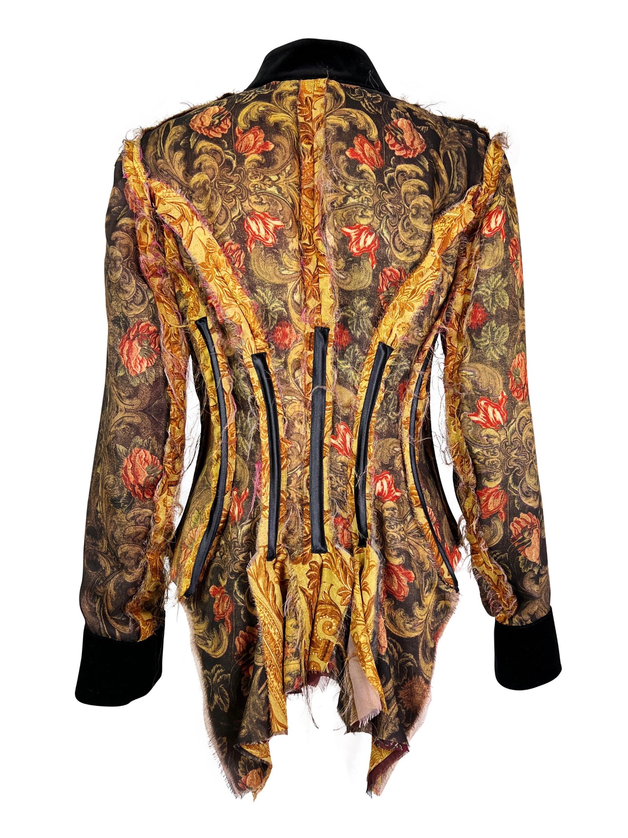 A signature for the collection item: a bohemian style 100% silk shirt with exposed corset boning and raw edges. Can be also worn on the other side as it is reversible.

Size L, but recommended for anyone between S and L, as it looks great oversized