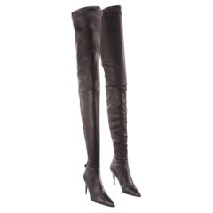 Fall 2005 CHANEL Runway 'The Devil Wears Prada' Thigh-High Black Leather Boots