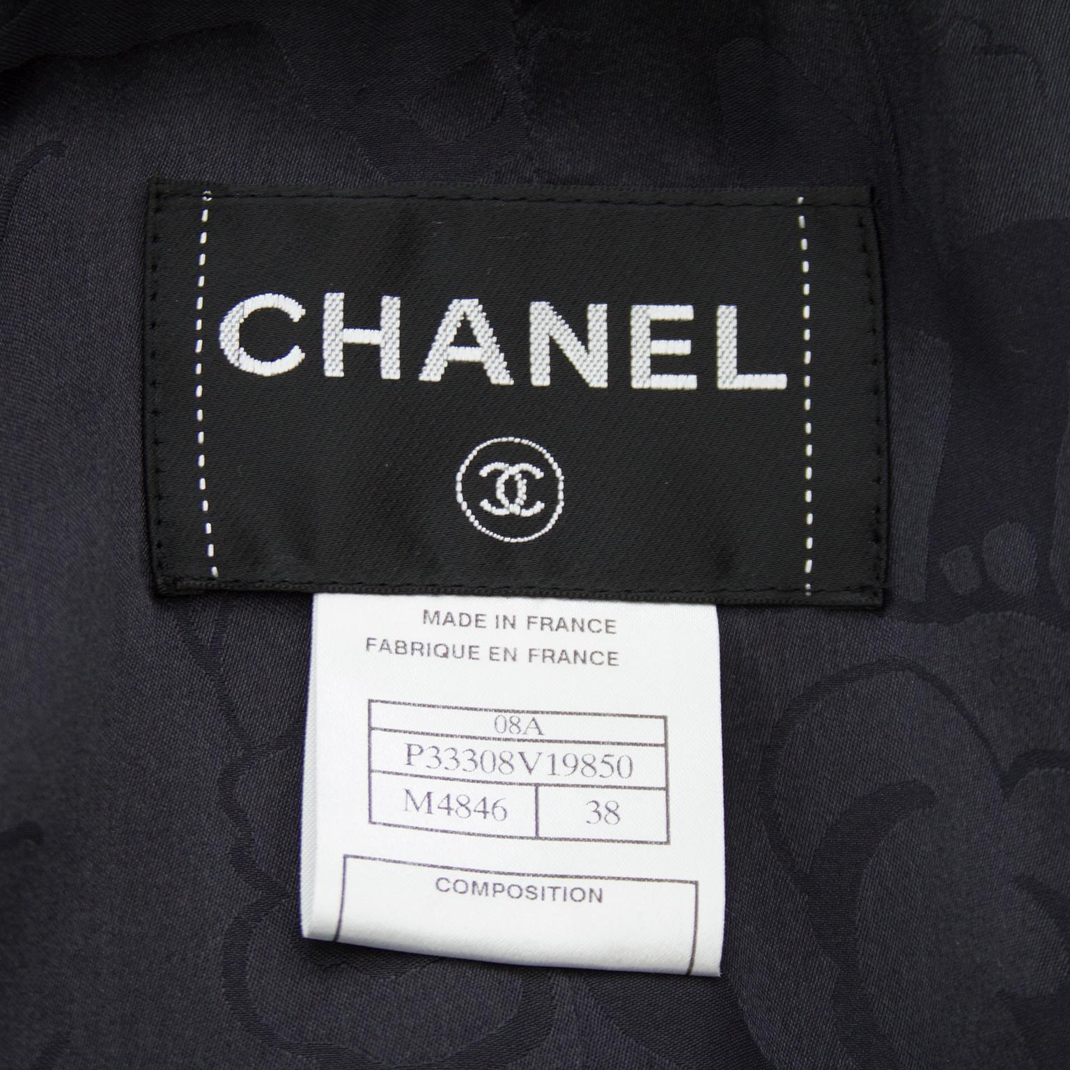 Automne 2008 Chanel - Blazer croisé en bouclette gris acier en vente 3