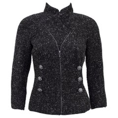 Fall 2008 Chanel Steel Gray Boucle Double Breasted Blazer