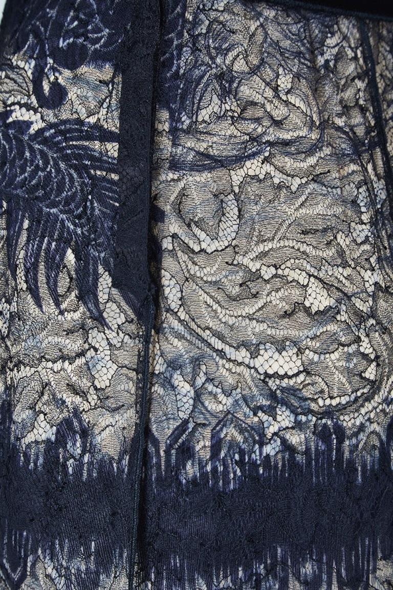 Fall 2008 Runway Jean Paul Gaultier Lace and Velvet Dress In Excellent Condition For Sale In London, GB