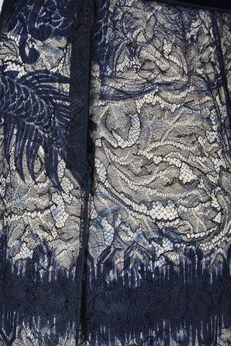 Women's Fall 2008 Runway Jean Paul Gaultier Lace and Velvet Dress For Sale