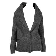 Fall 2010 mr. Margiela's very last RTW collection grey wool deconstructed blazer
