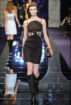 Fall 2012 VERSACE BLACK NAPPA LEATHER QUILTED VANITAS Bag w/BOTTOM HANDLE