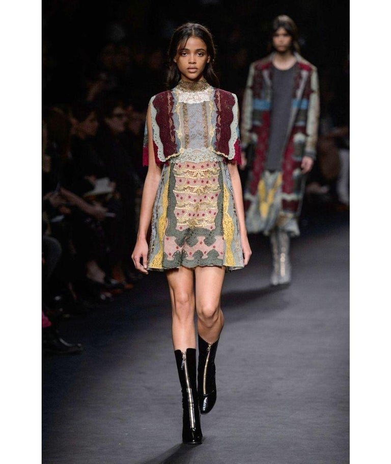 Fall/2015 L#22 VALENTINO MULTI COLOUR LACE from Celebrity EU 38 For at 1stDibs