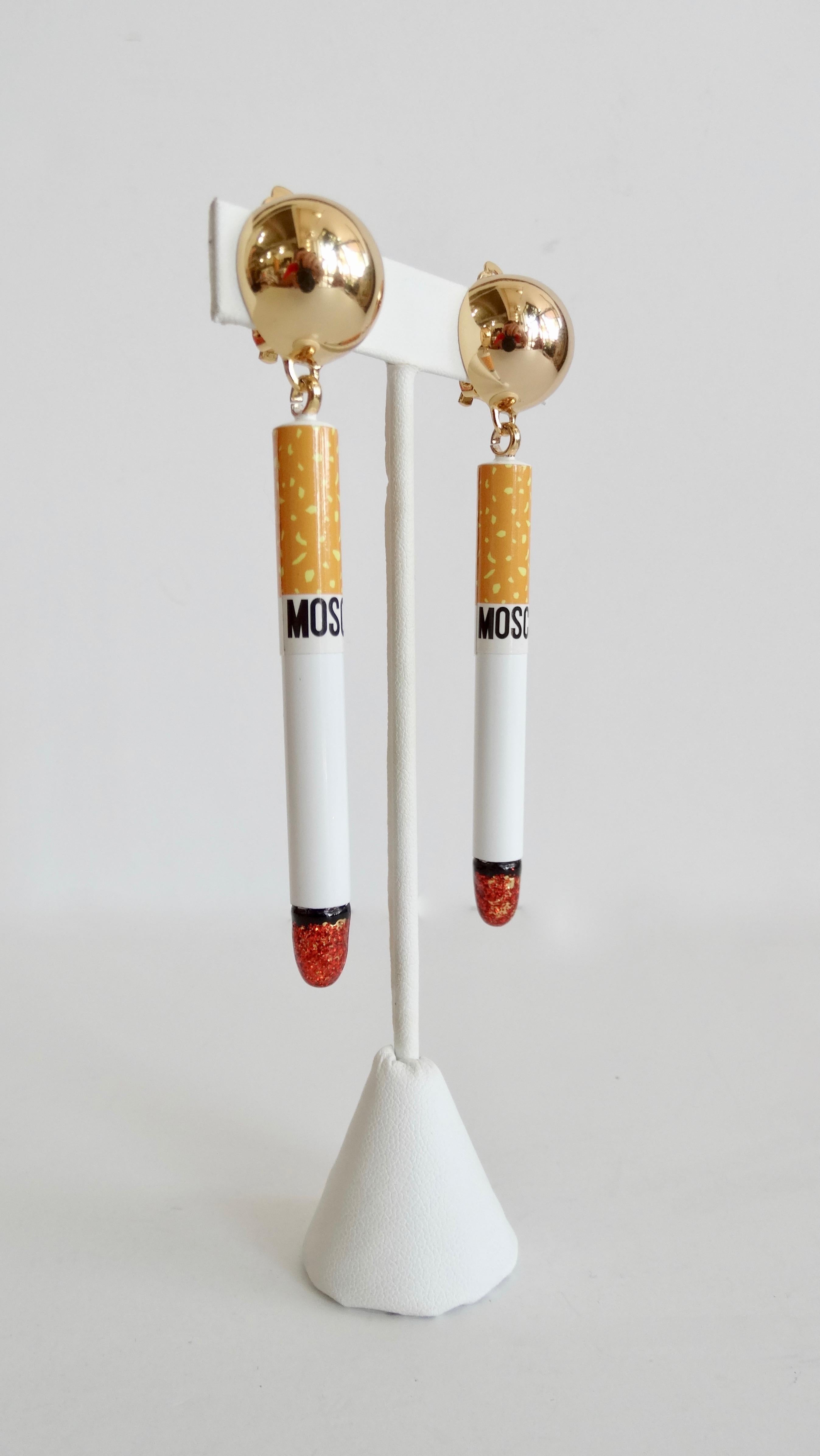 moschino cigarette earrings