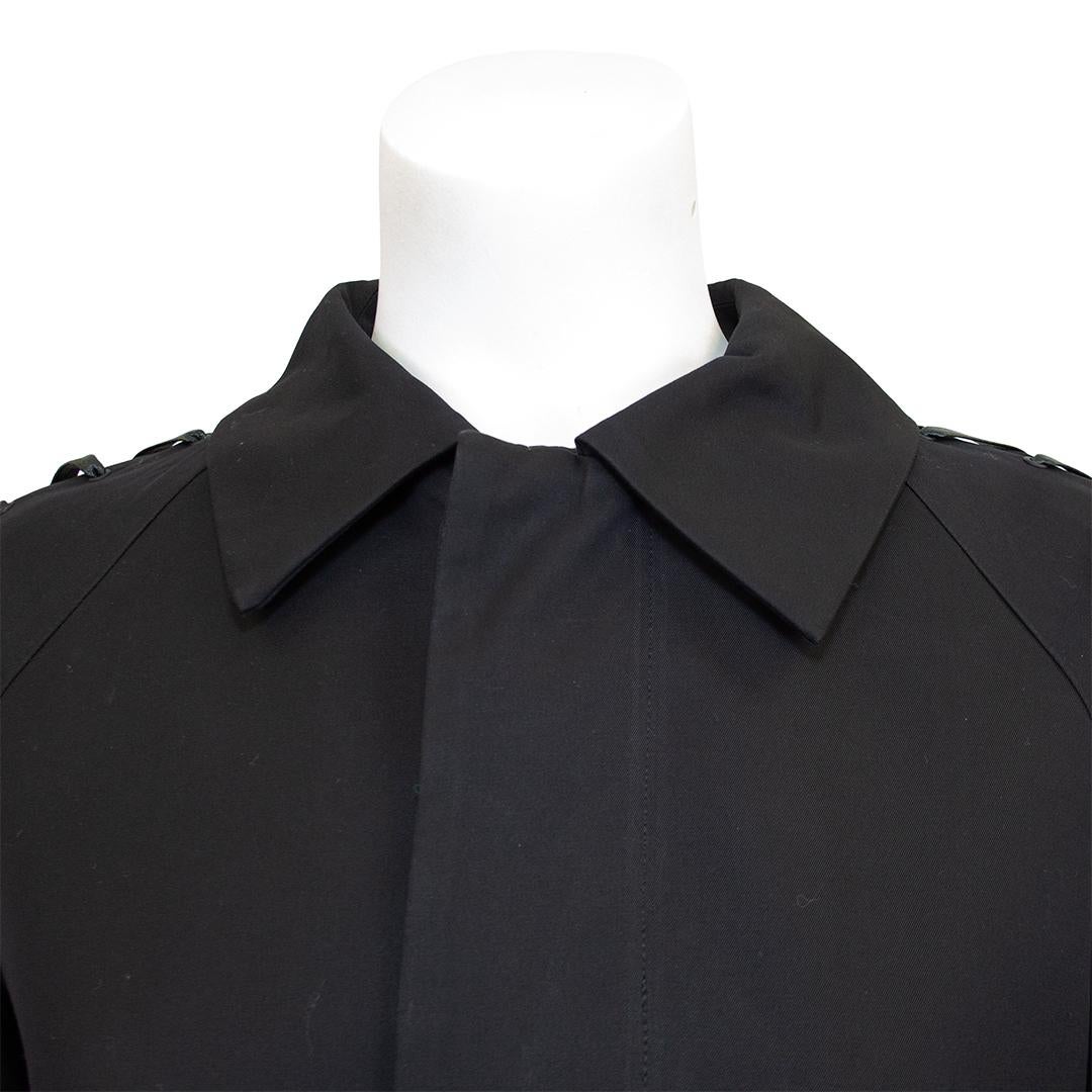Women's or Men's Fall 2016 Noir by Kei Ninomiya Black WhipStitch Detail Trench For Sale