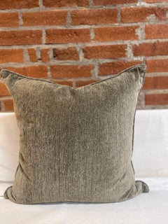 Fall Cashmere Plaid with Army Green Velvet Back and Piping